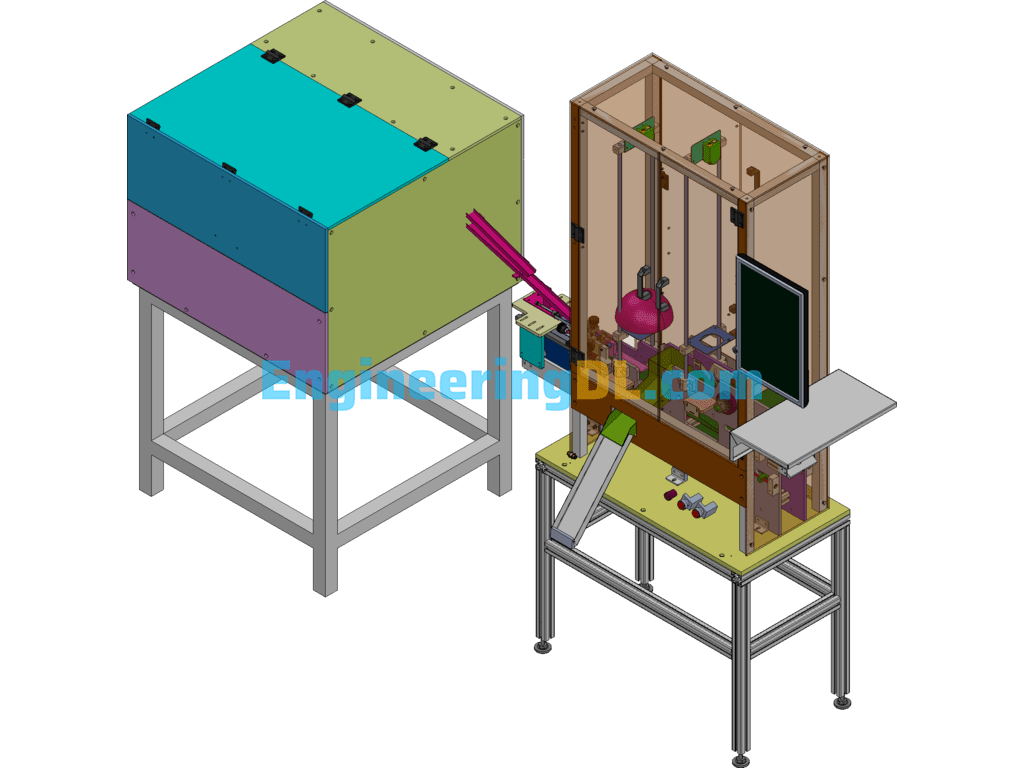 Automatic Chain Piece Inspection Device 3D Exported Free Download