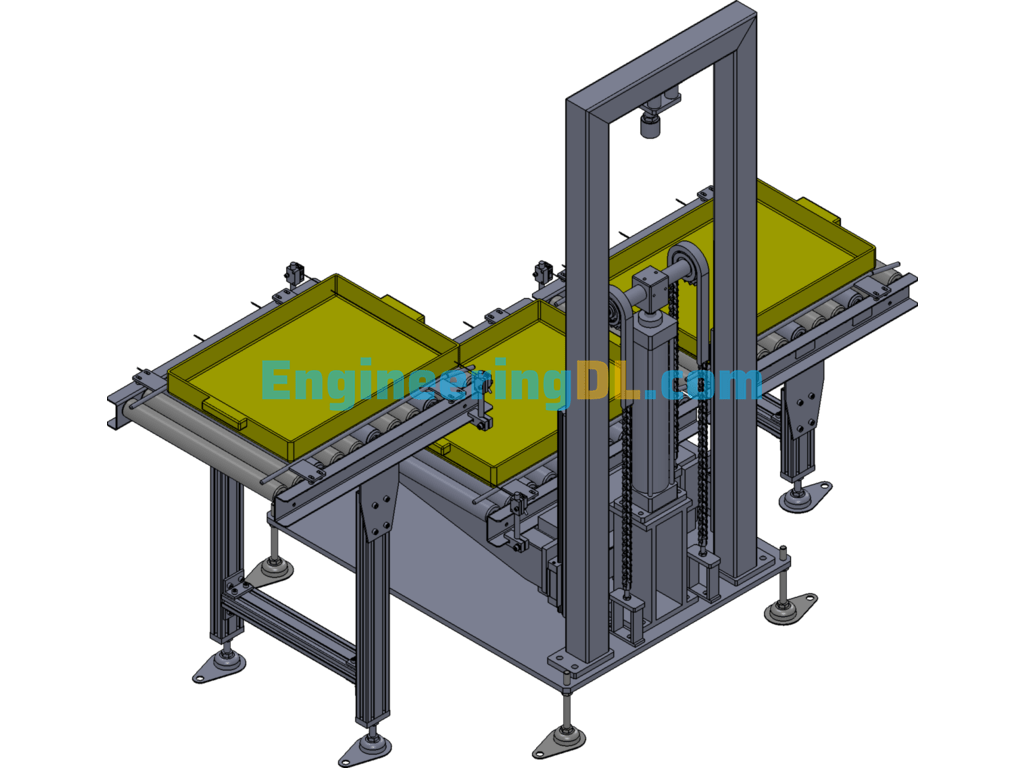 Chain Length And Tension Adjustment Mechanism SolidWorks Free Download