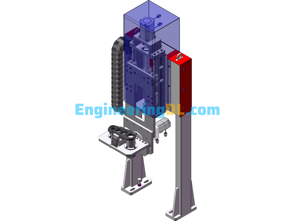 Chain Rail Section Turning Mechanism SolidWorks, 3D Exported Free Download