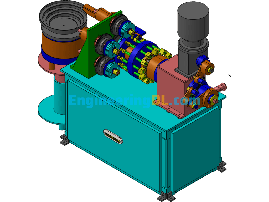 Pin Manufacturing Machine SolidWorks, 3D Exported Free Download