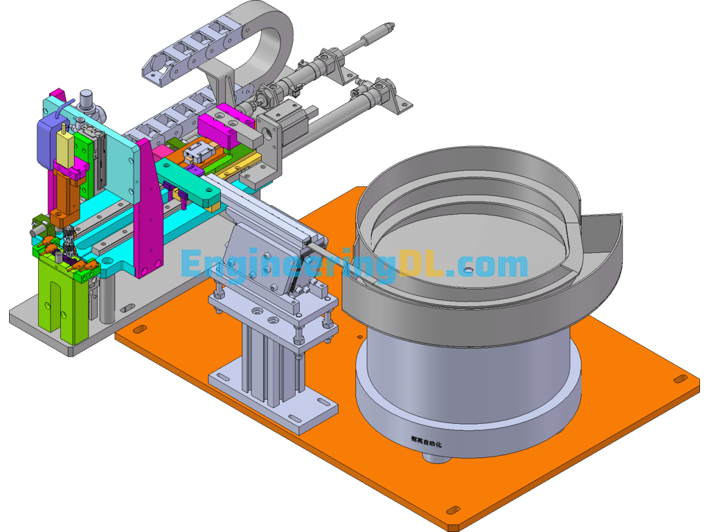 Locking, Lock Vibrating Plate Automatic Loading Machine SolidWorks Free Download