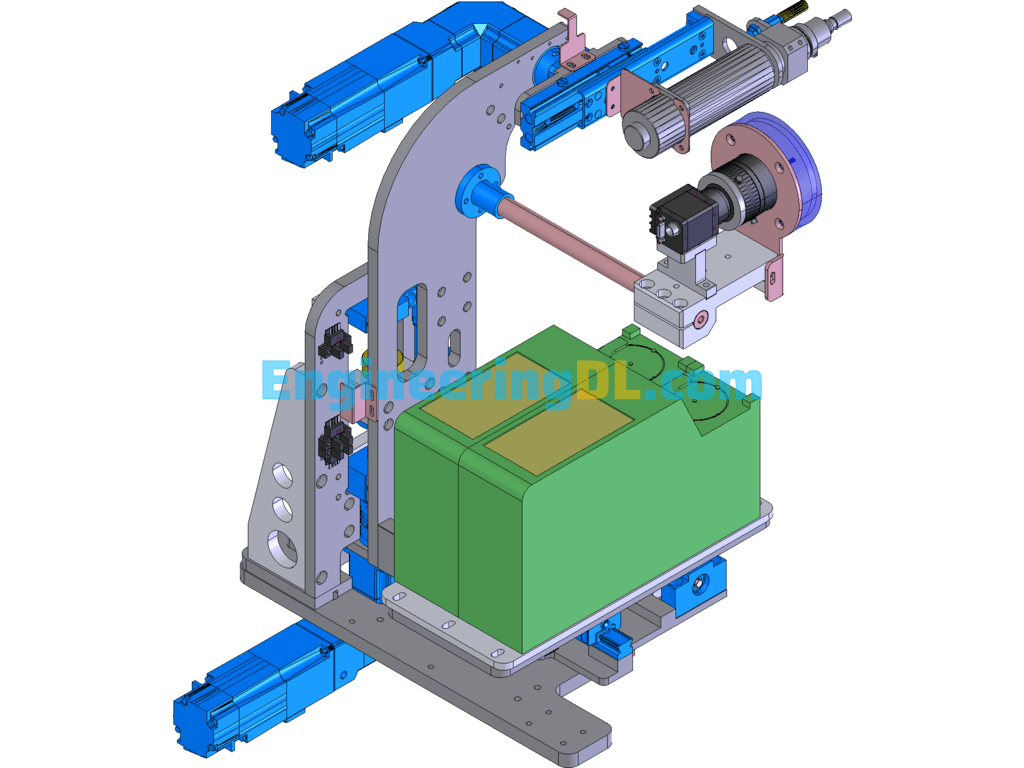 Locking Screw Mechanism SolidWorks, 3D Exported Free Download