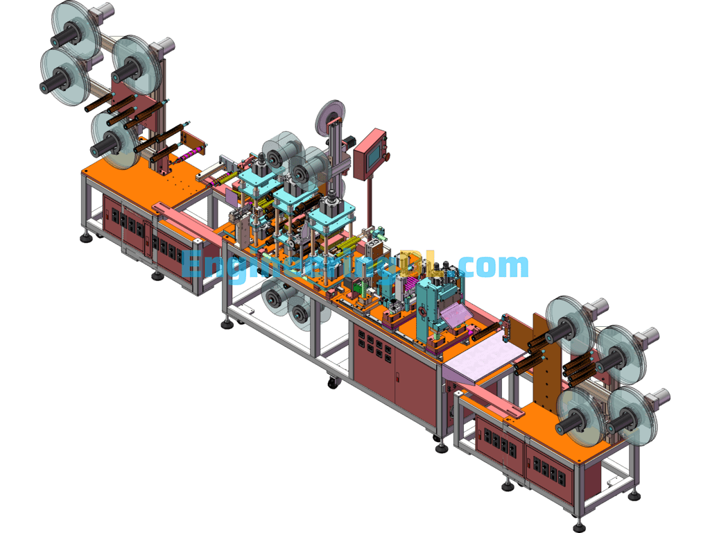 Lithium Battery Power Lug Forming Machine SolidWorks Free Download