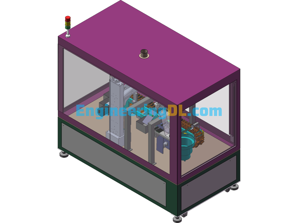 Lithium Battery Lug Laser Welding Machine SolidWorks, 3D Exported Free Download