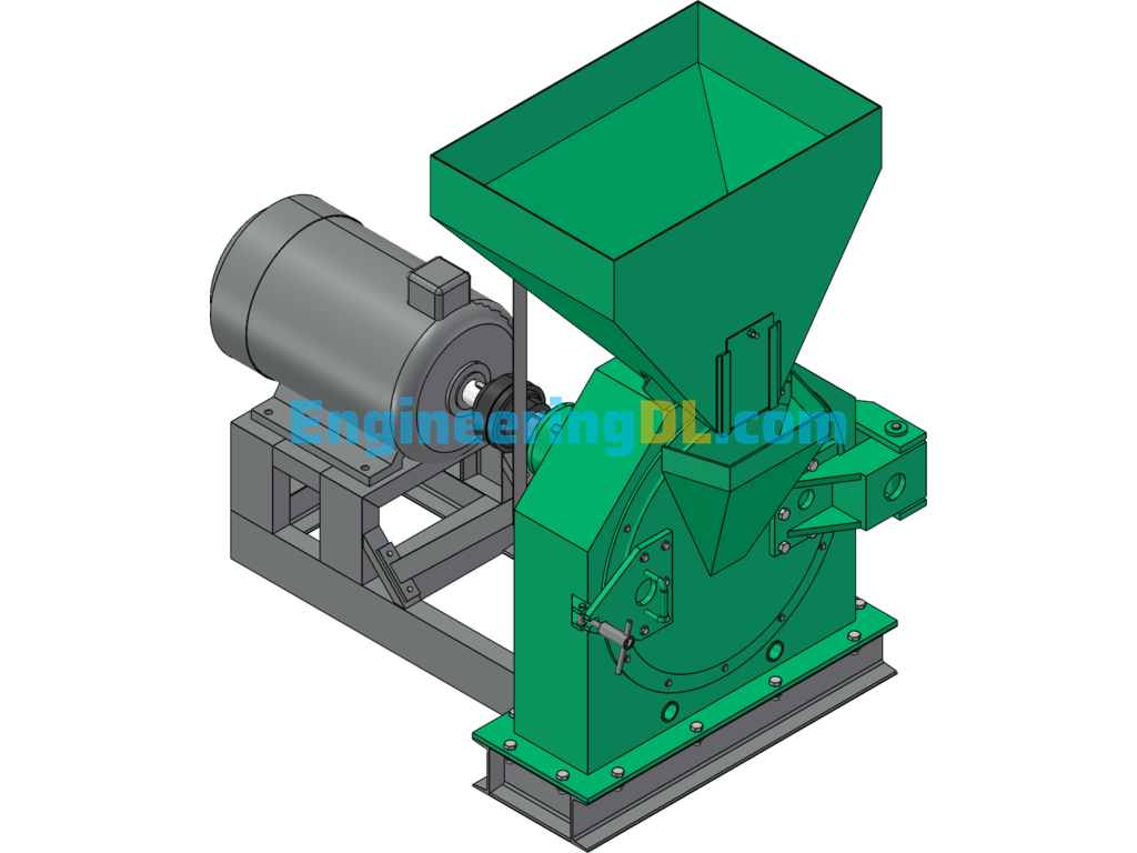 Hammer Crusher SolidWorks, 3D Exported Free Download
