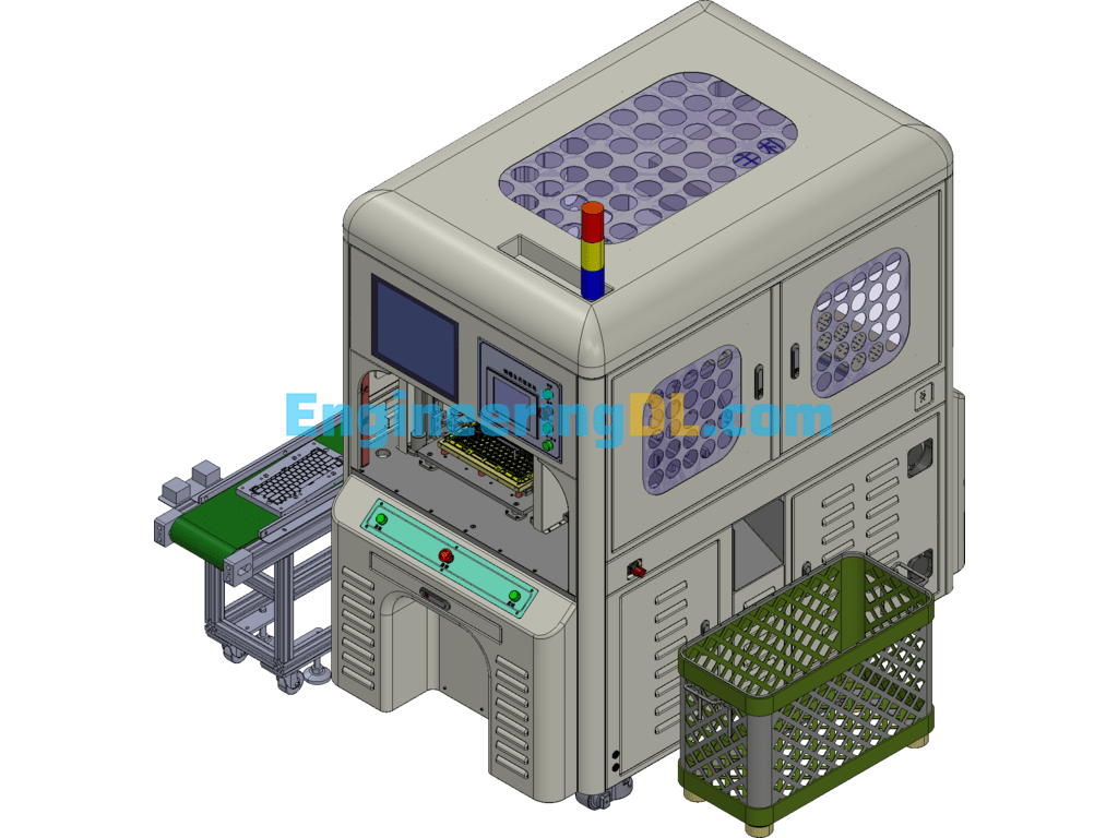 Keycap Automatic Assembly Machine 3D Exported Free Download