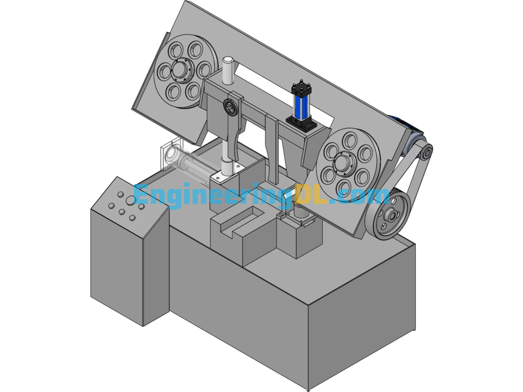 Sawing Machine 3D Model SolidWorks Free Download