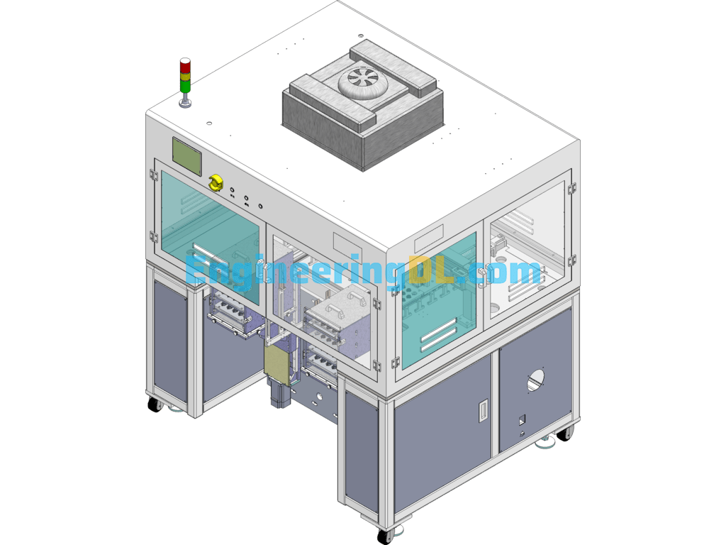 Lens Duplex Automatic Dispensing Machine SolidWorks Free Download
