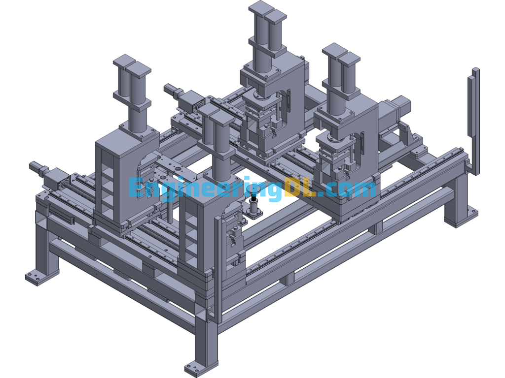 Angle Cutting Die For Adjustable Length And Width Plates 3D Exported Free Download