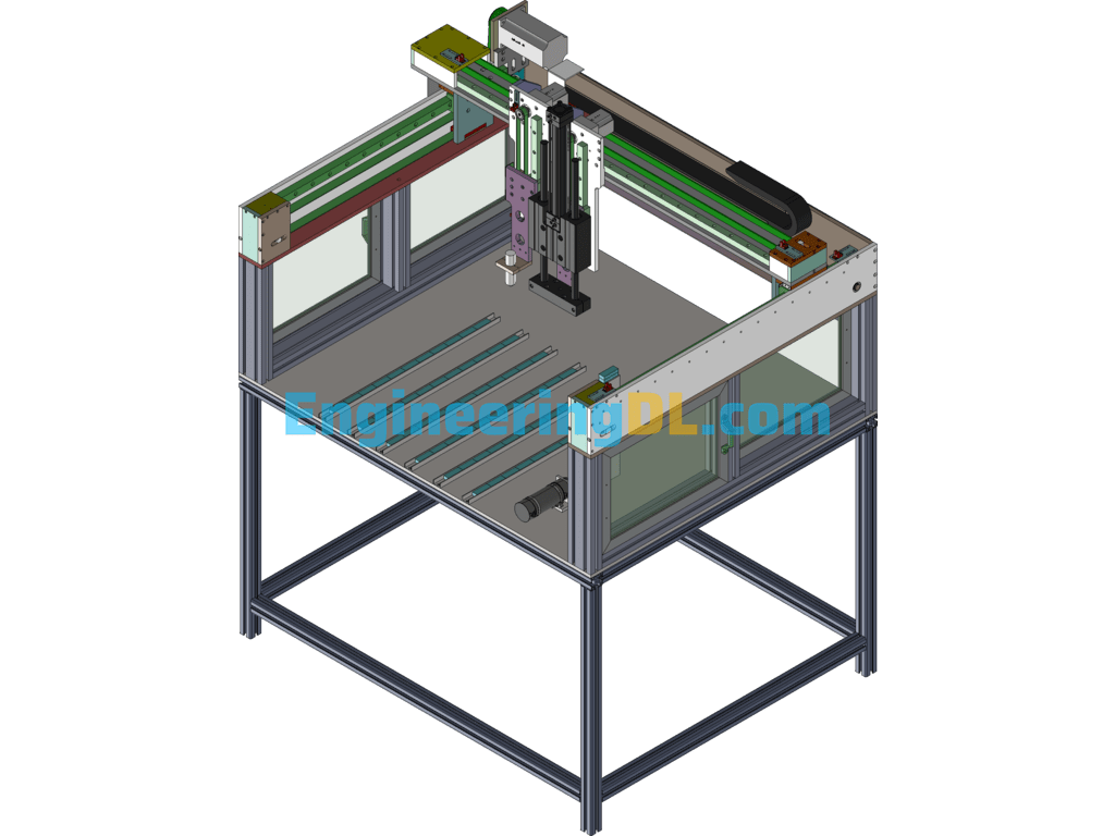 Long Bar Magnet Assembly Equipment SolidWorks Free Download