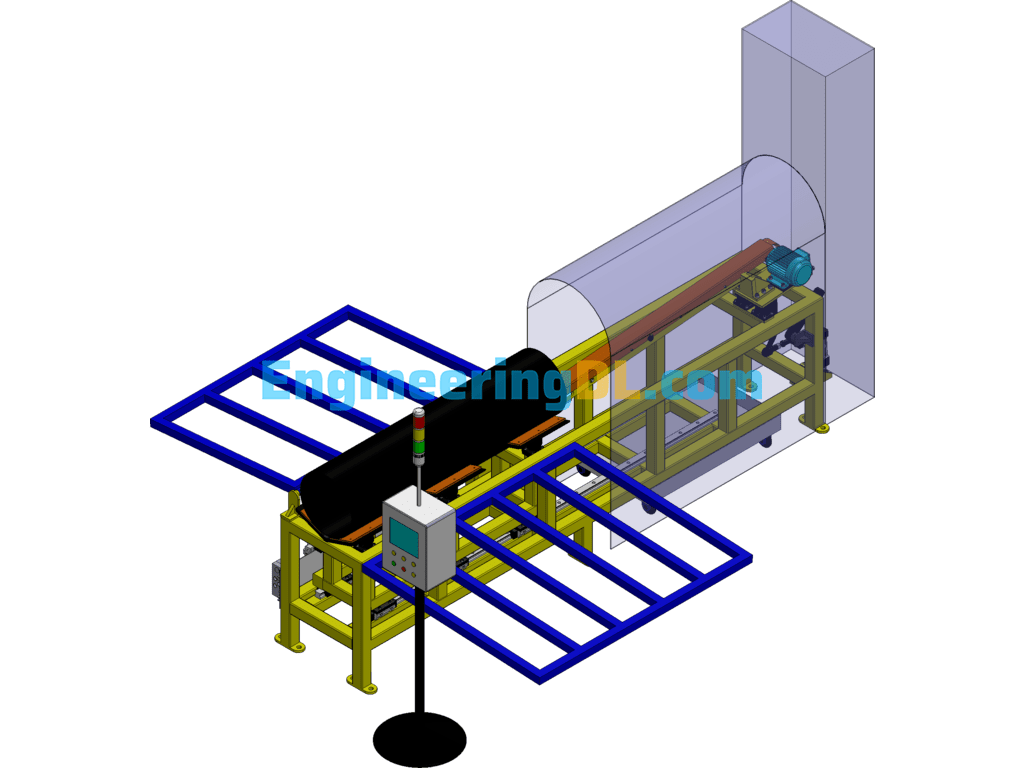 Long Weld Grinding Machine 3D Exported Free Download