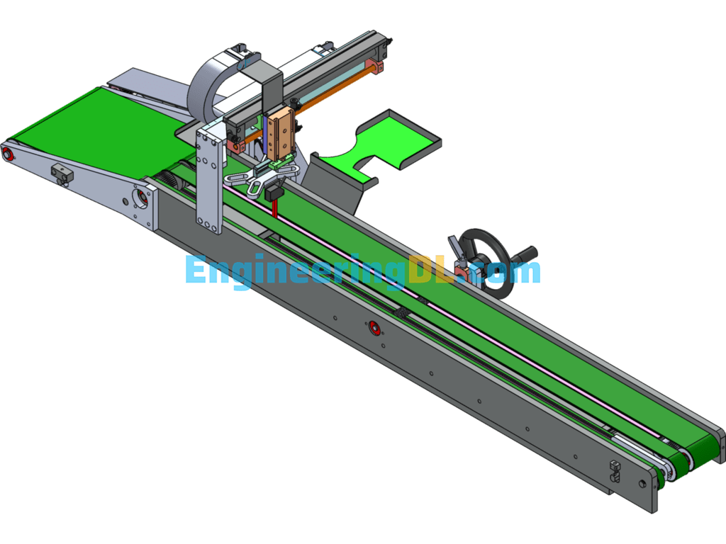 Spacing Adjustable Loading Mechanism SolidWorks, 3D Exported Free Download