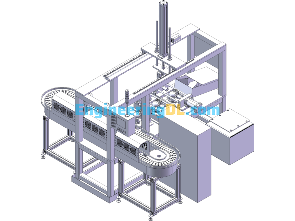 Valve Body Cap Assembly Line SolidWorks, 3D Exported Free Download