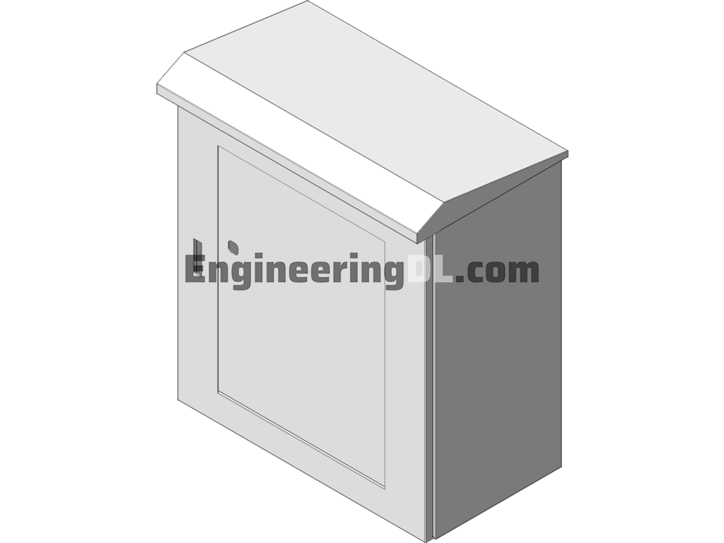 Rainproof Cap Outdoor Electrical Cabinet 3D+Engineering Drawings SolidWorks Free Download