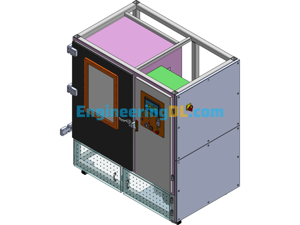 Vacuum Laminator With Lifting Mechanism SolidWorks Free Download