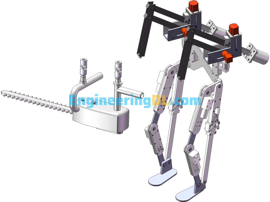 Weeding Hedge Robot 3D + Engineering Drawings + Machining Drawings SolidWorks, 3D Exported Free Download
