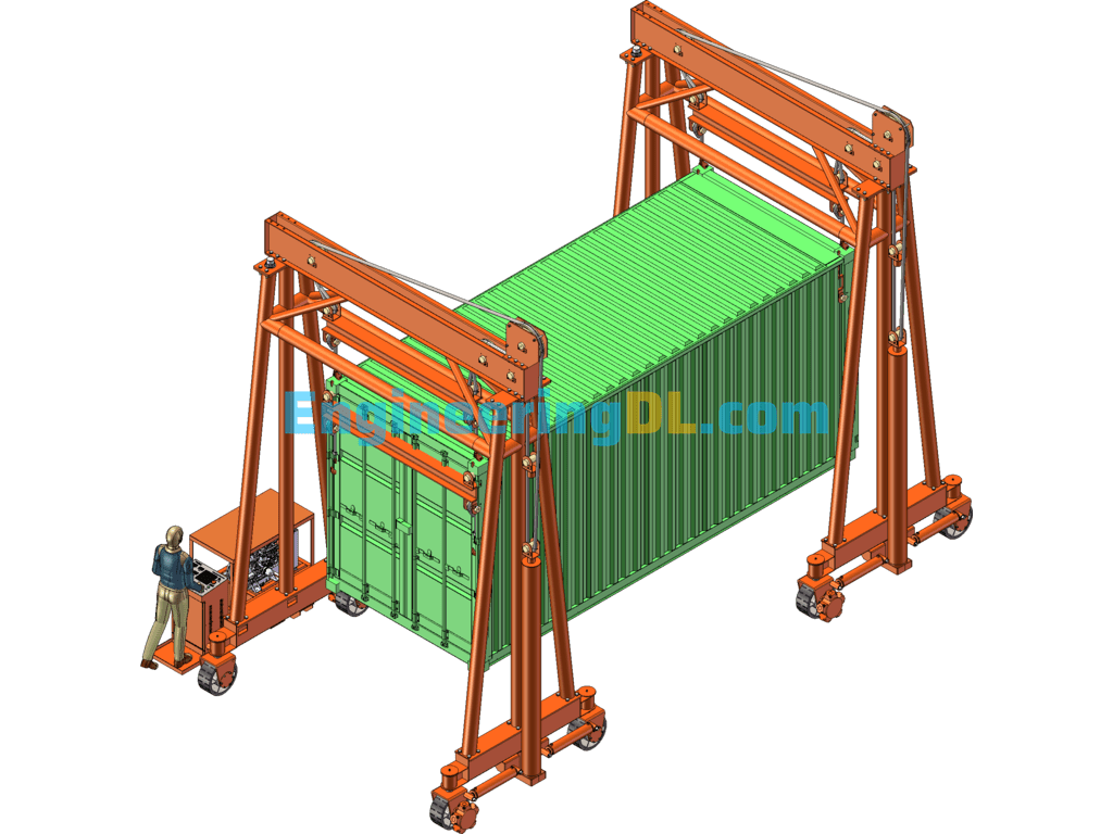 Container Gantry Crane SolidWorks Free Download