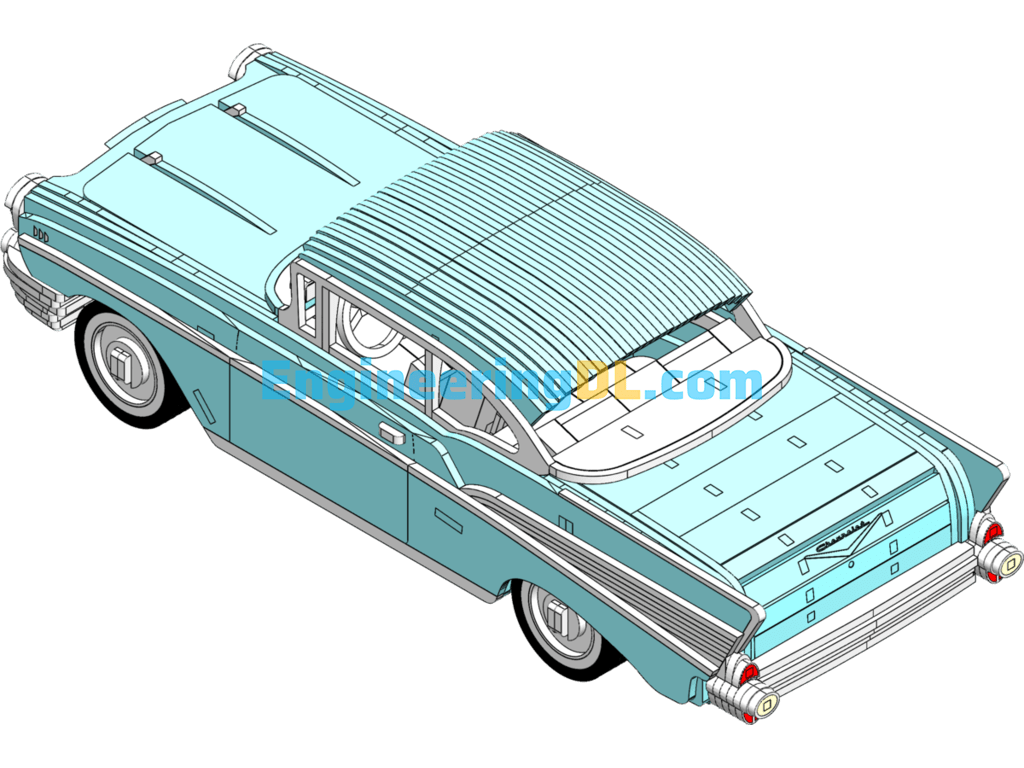 Chevrolet Bel Air - 1957 Vector SolidWorks Free Download