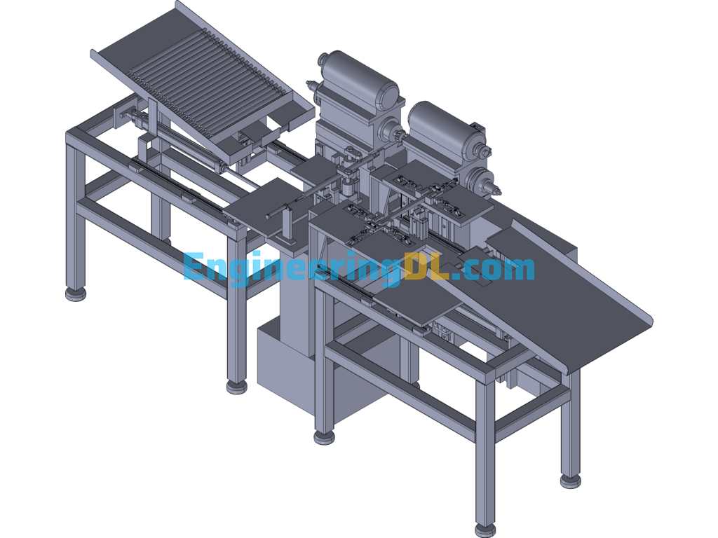 Automatic Loading And Unloading Equipment For Parts Processing 3D Exported Free Download