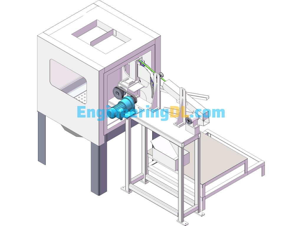 Parts Automatic Sandblasting Machine SolidWorks Free Download