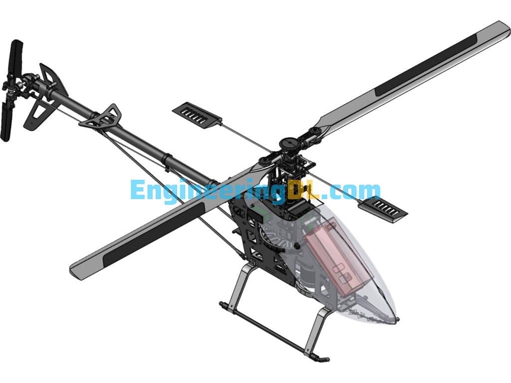 Parts Complete Model Airplane Helicopter SolidWorks Free Download
