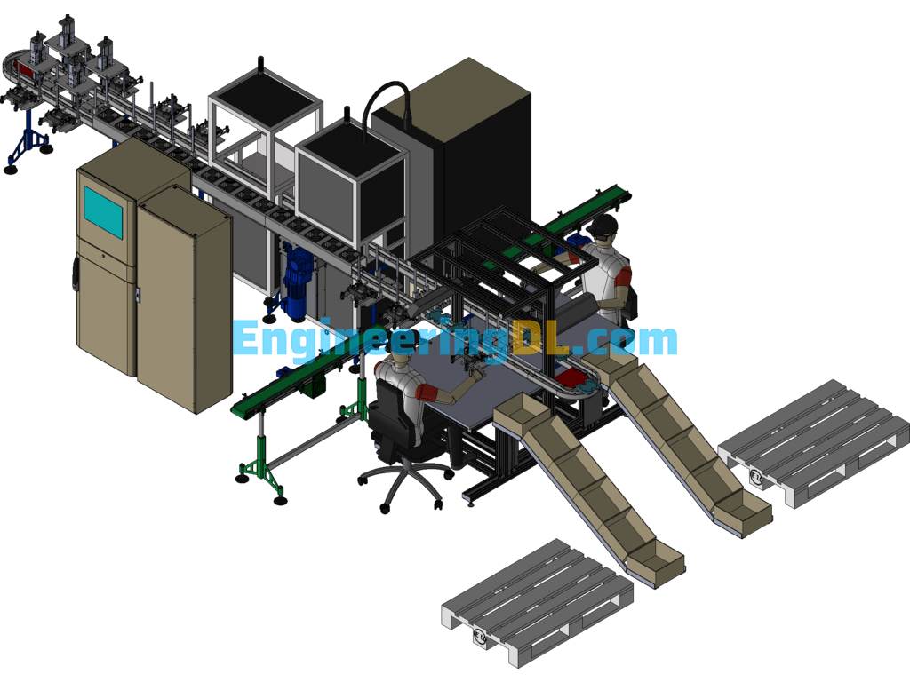 Parts And Components Packaging Line Equipment (CreoProE) Free Download