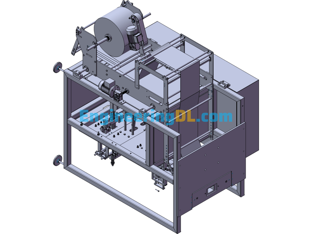 Vertical Packaging Machine For Snacks SolidWorks, 3D Exported Free Download