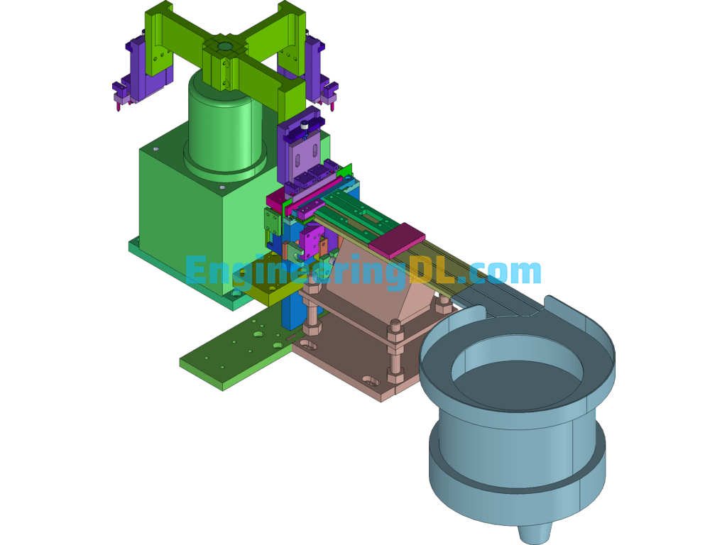 Vibrating Disc Plus Lifting And Swinging Divider Loading Module 3D Exported Free Download