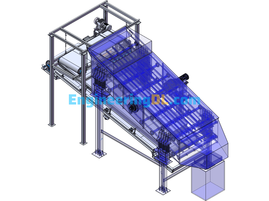 Vibratory Screening Magnetic Separation System SolidWorks Free Download