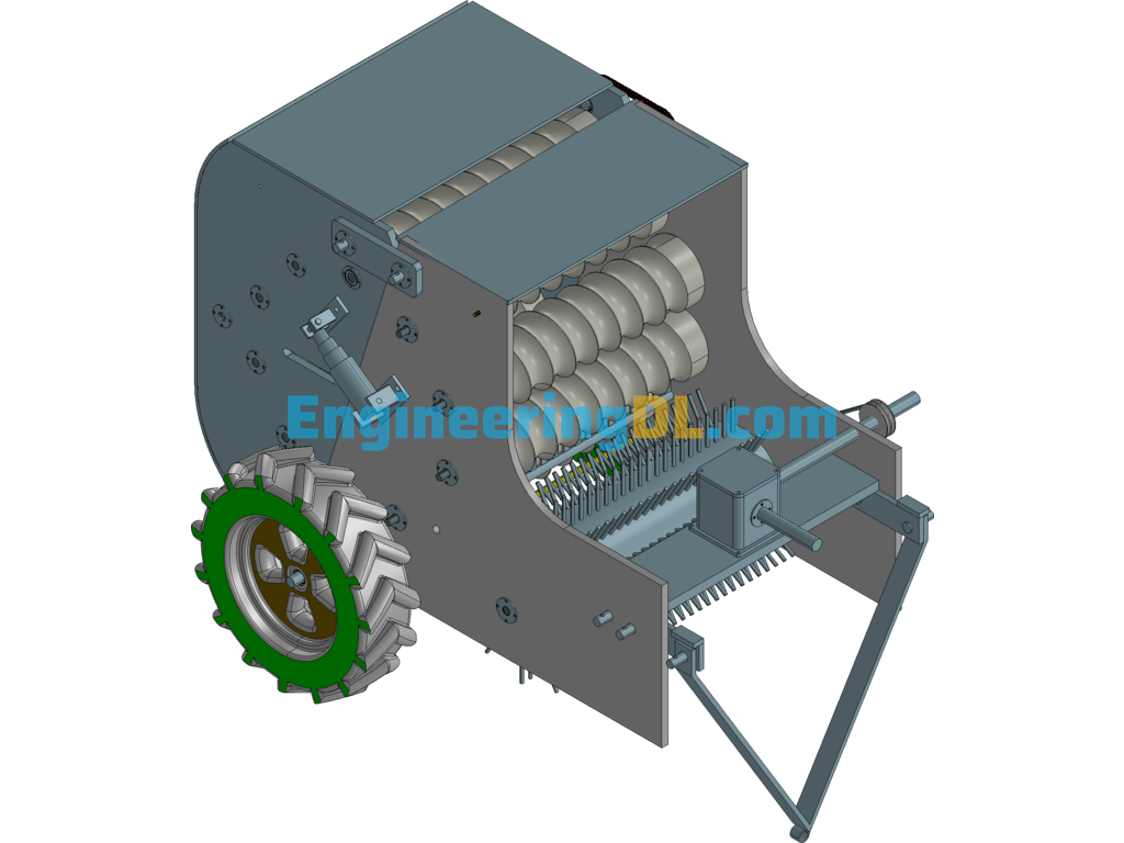 Design Of Green Fodder Baling Machine (Including 3D Modeling + CAD Drawings) (AutoCAD, CreoProE) Free Download