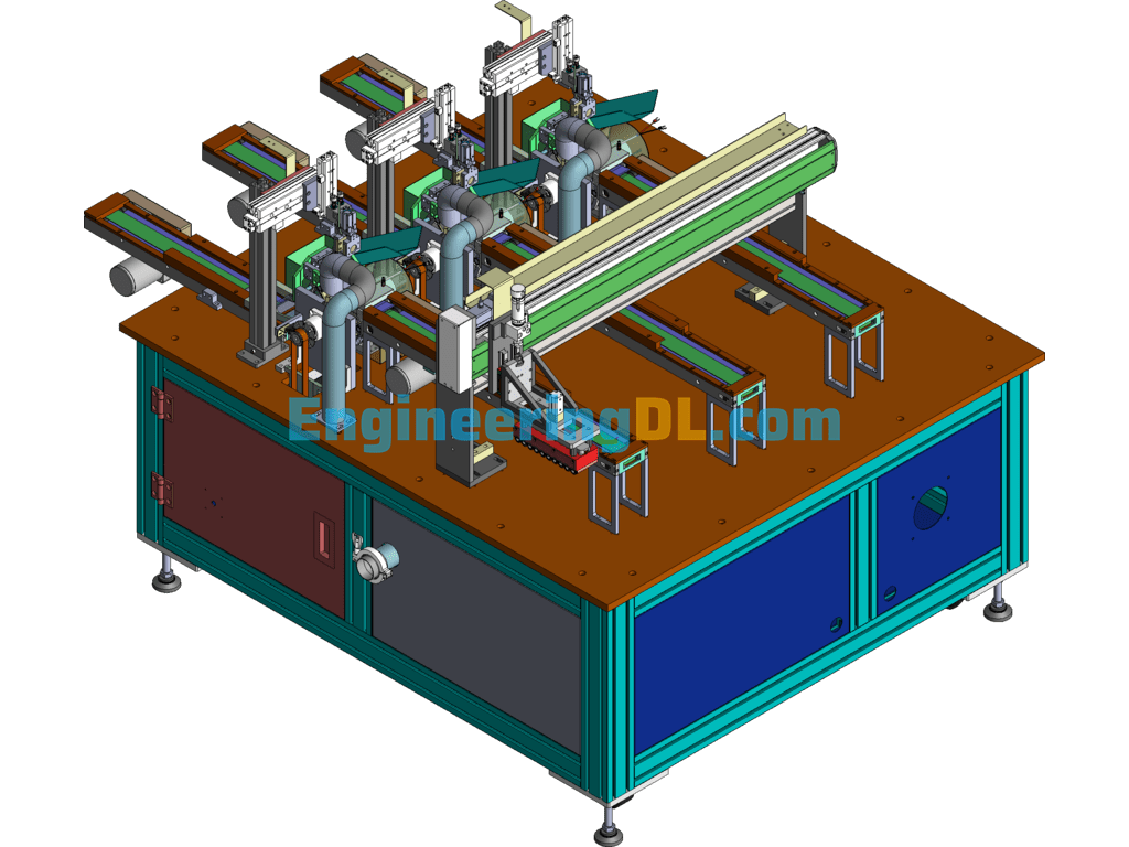 Non-Standard 18650 Battery Cell Automatic Peeling Machine, 18650 Cylindrical Battery Peeling Equipment SolidWorks, 3D Exported Free Download