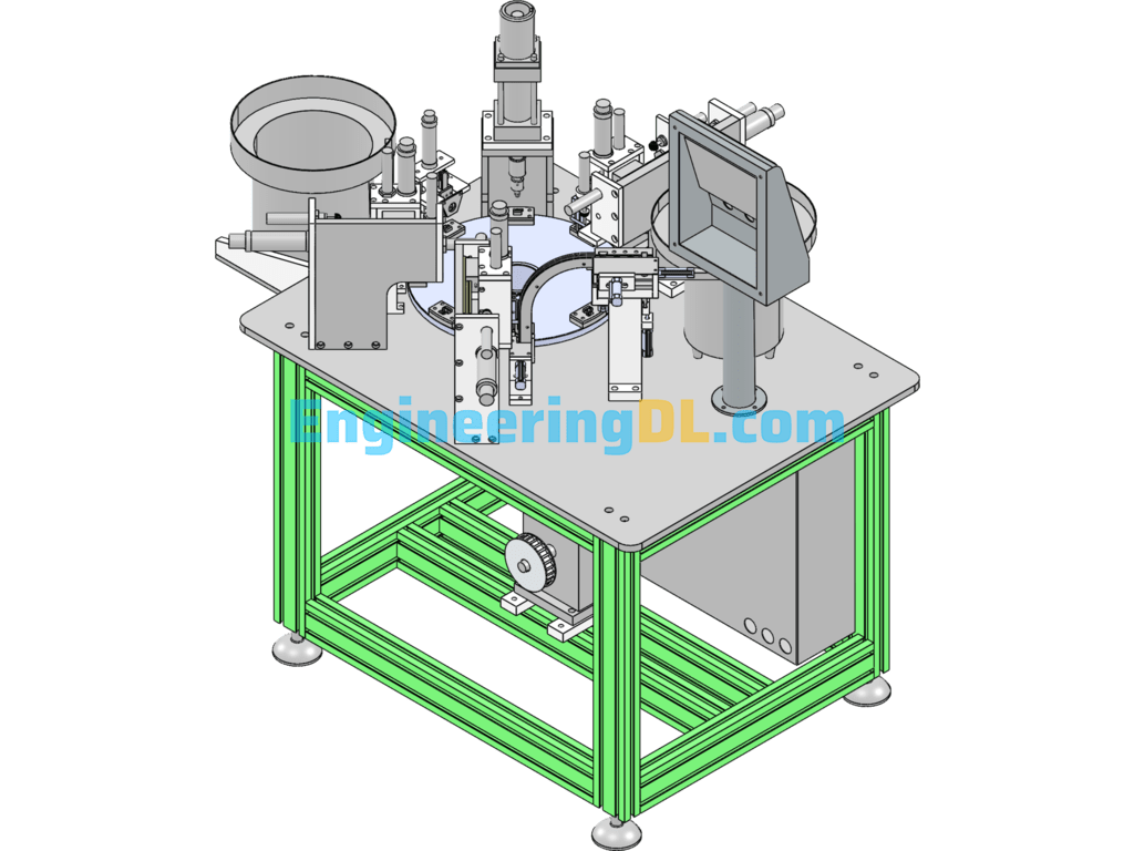 Non-Standard Turntable Type Riveting Machine SolidWorks, 3D Exported Free Download