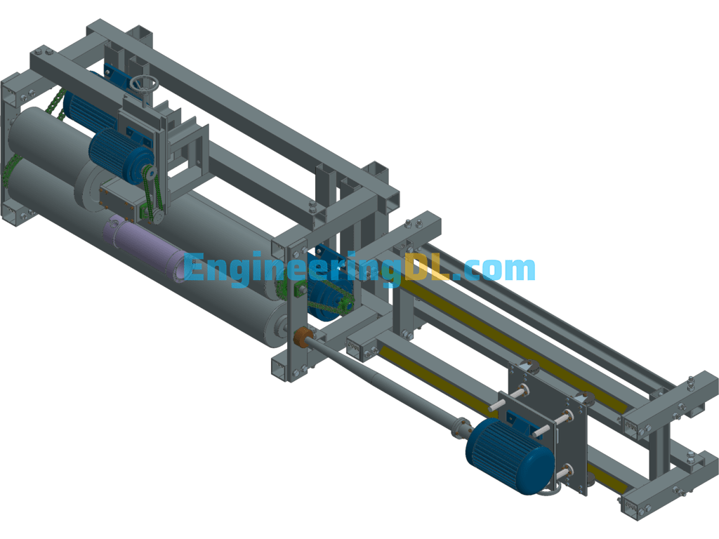 Non-Standard Internal And External Round And Pipe Polishing Machine (UGNX), 3D Exported Free Download