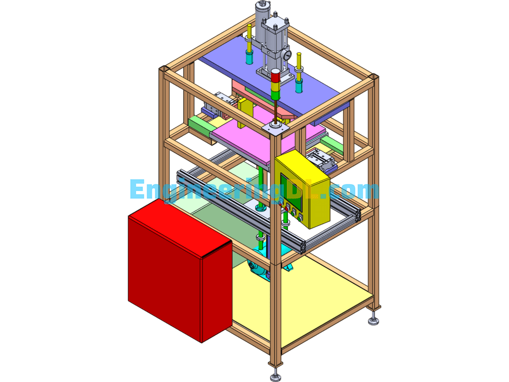 Non-Standard Press Fitting Machine SolidWorks, 3D Exported Free Download