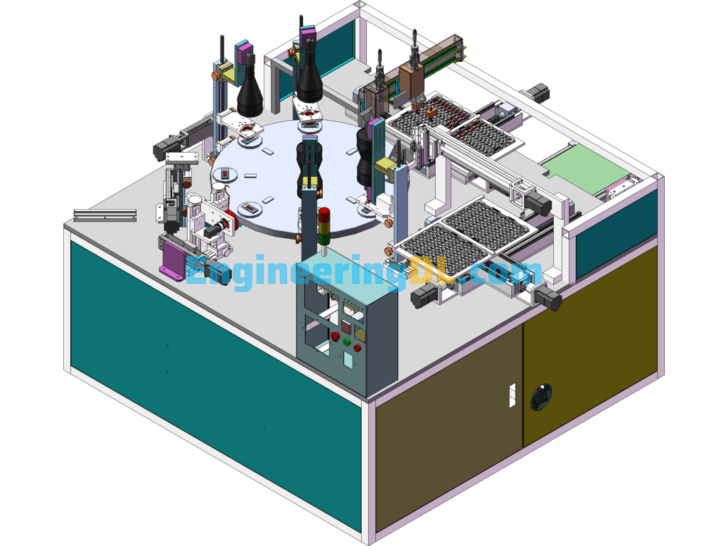 Non-Standard Composite CCD Vision Inspection Machine TCP613 SolidWorks Free Download
