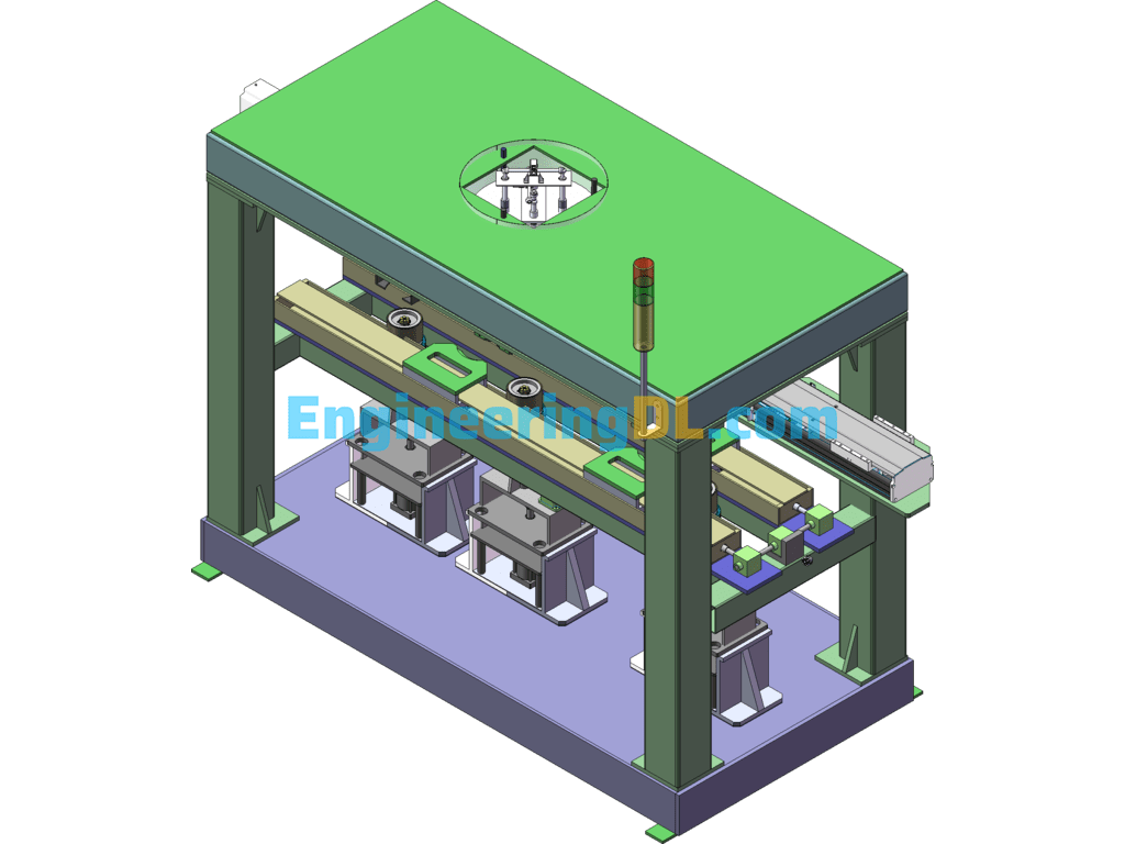 Non-Standard Assembly Welder (Welder Structure + Transplanting Mechanism + Jacking Mechanism) SolidWorks, 3D Exported Free Download