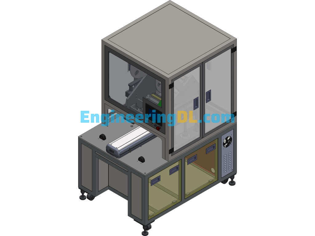 Non-Standard Roll-On Film Labeling Machinery And Equipment SolidWorks Free Download