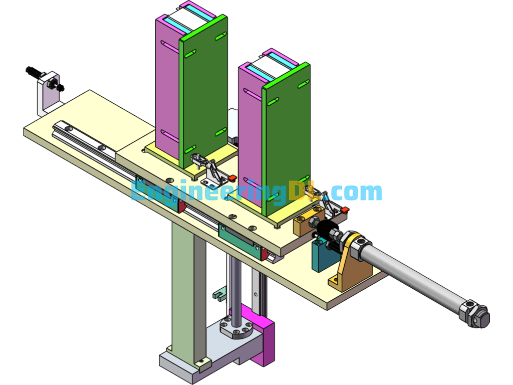 Non-Standard Battery Loading Magazine Loading Assembly Body SolidWorks Free Download