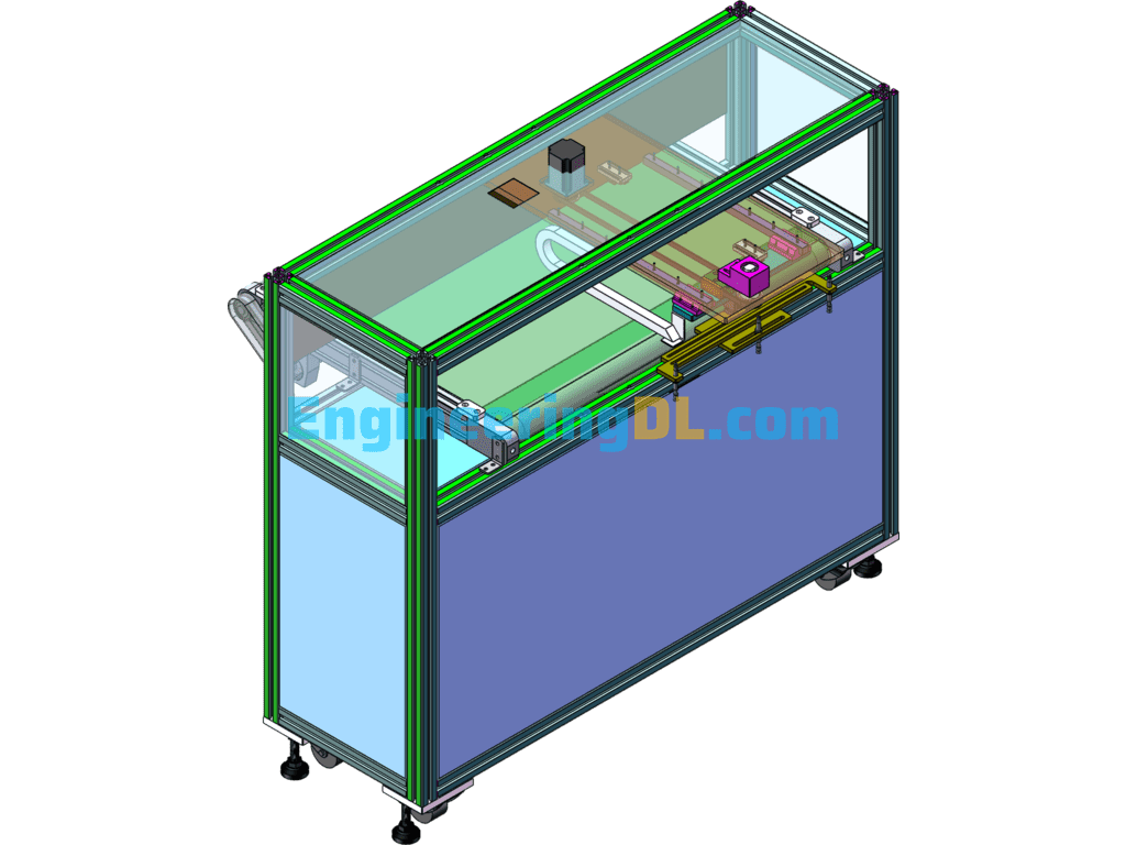 Non-Standard Belt Conveyor SolidWorks, 3D Exported Free Download