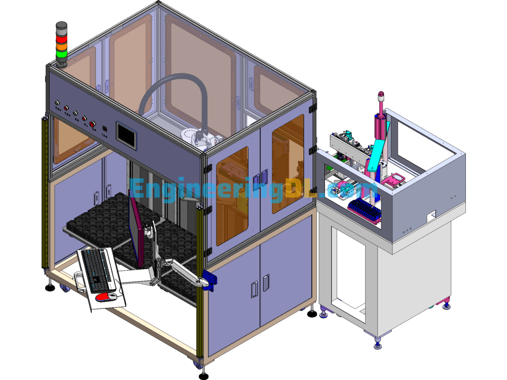 Non-Standard Magnetic Ring Assembly Automatic Press-Fit Balance Test Equipment Complete Drawing SolidWorks Free Download