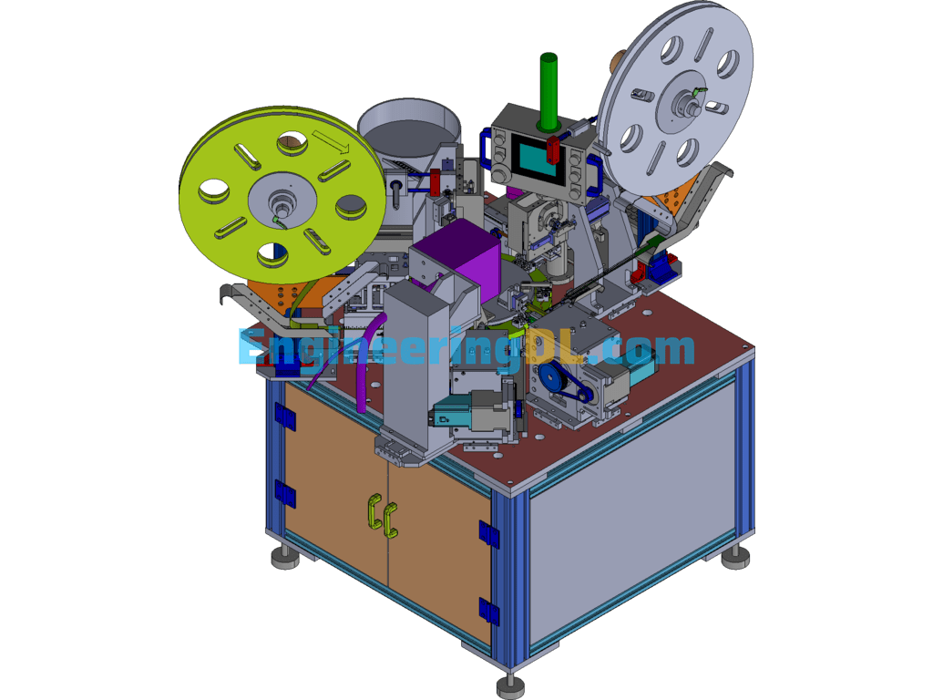Non-Standard Precision Cam Pin Spot Welding And Testing Integrated Machine 3D Exported Free Download