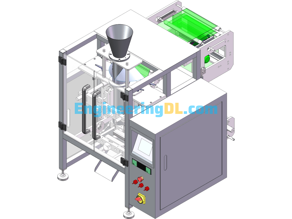 Non-Standard Automatic Packaging Film Packaging Machine SolidWorks, 3D Exported Free Download