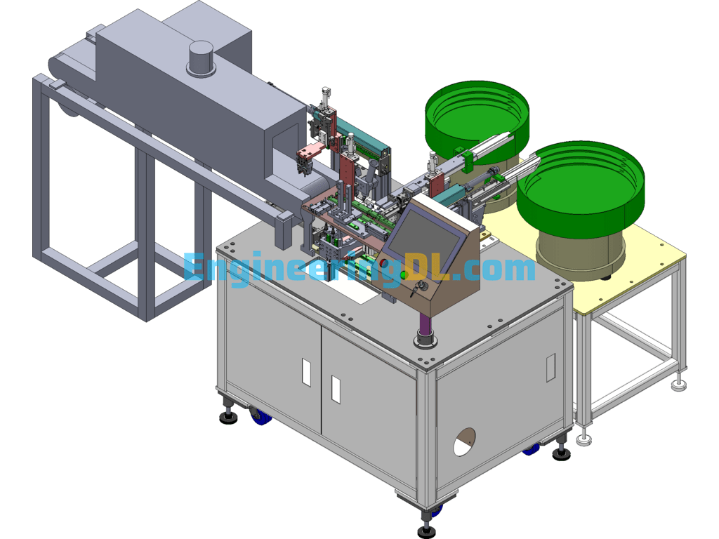 Non-Standard Automated Inductor Assembly Machine 3D Model + Engineering Drawings + BOM Table SolidWorks, 3D Exported Free Download