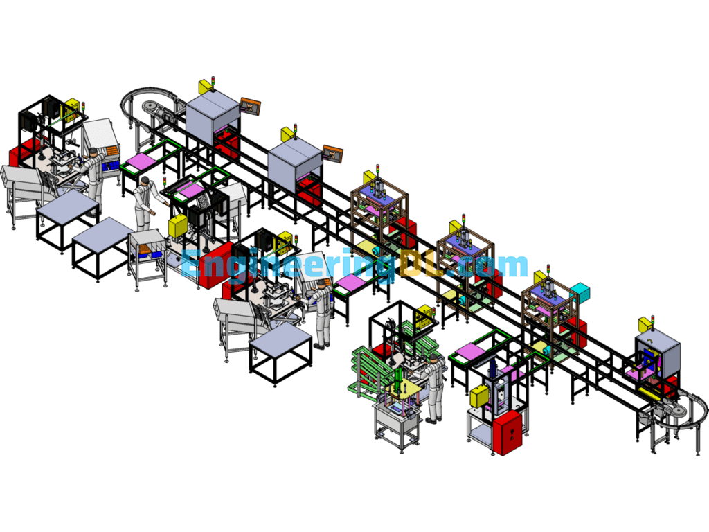 Non-Standard Automatic Assembly Line And Testing Integrated Equipment SolidWorks Free Download