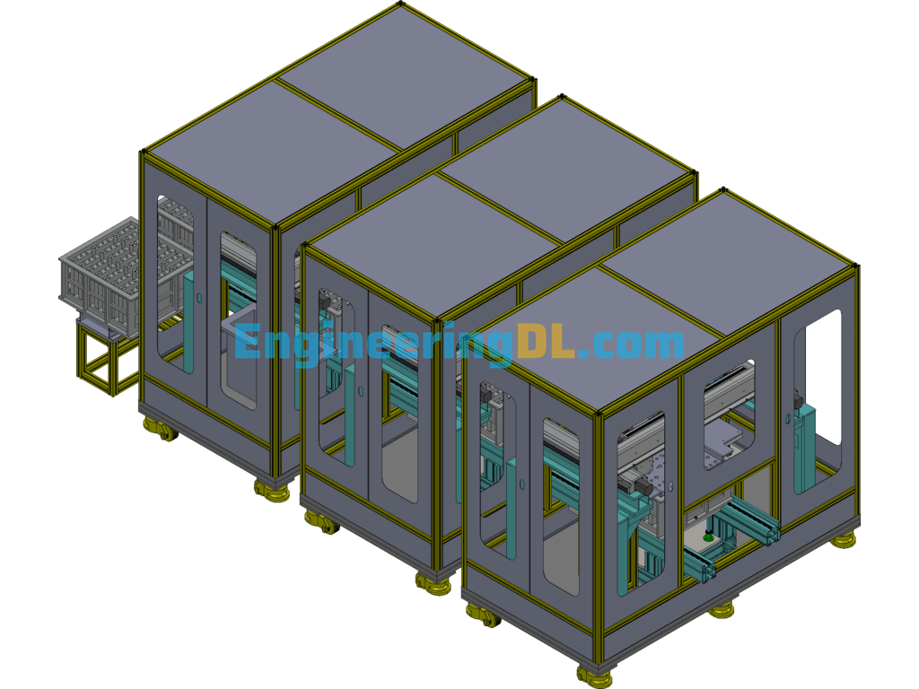 Non-Standard Automation Equipment: Lithium Battery Sealing Hole Welding Machine SolidWorks, 3D Exported Free Download