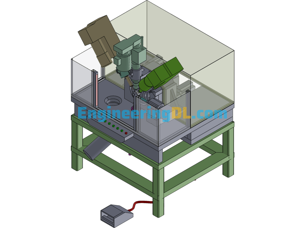 Non-Standard Design Of Five-Axis Drilling Machine (Provide STEP) SolidWorks, 3D Exported Free Download