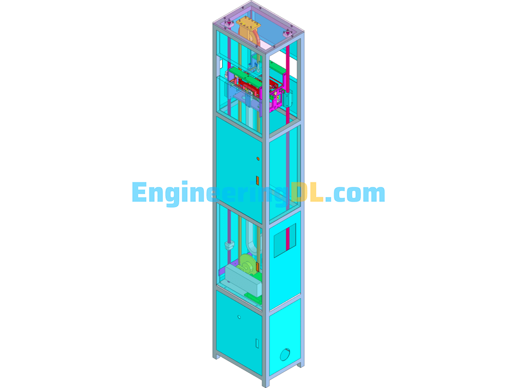 Non-Standard Conveyor Belt Overhead 2.4m Lift Elevator Conveyor Belt Machine SolidWorks Free Download