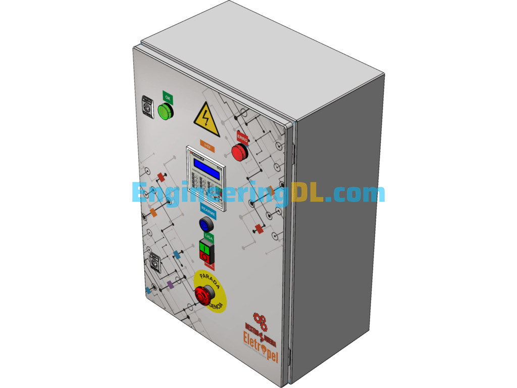 Non-Standard Distribution Cabinet Design Model Drawing SolidWorks, 3D Exported Free Download