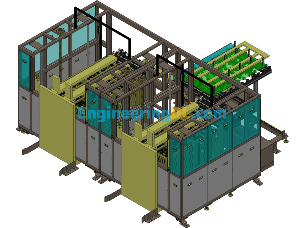 Automatic Lifting And Lowering Of Panel Cassettes And Panel Entry-Exit Lifting And Transporting Equipment SolidWorks, AutoCAD, 3D Exported Free Download