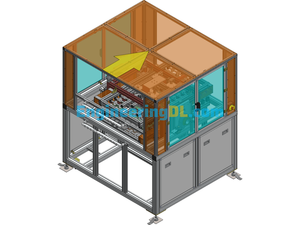 Panel Flip Conveyor 3D+BOM SolidWorks Free Download